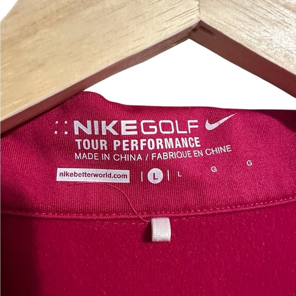 Nike Golf Performance Crimson Pullover with Button Detail Thumbhole Size Large - Picture 9 of 12